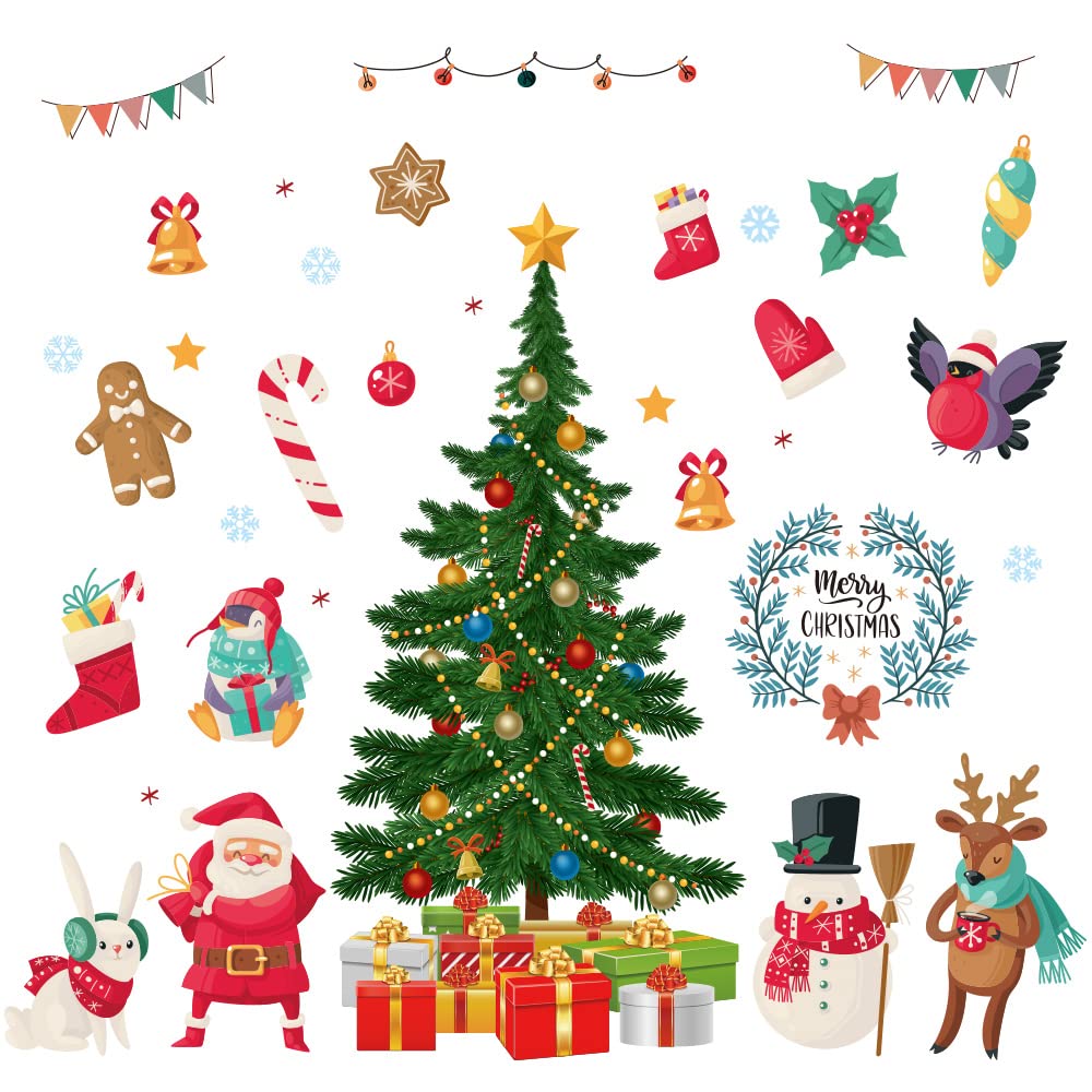 Amazon.co.jp: クリスマス ウォールステッカー MU3 日本製 ツリー